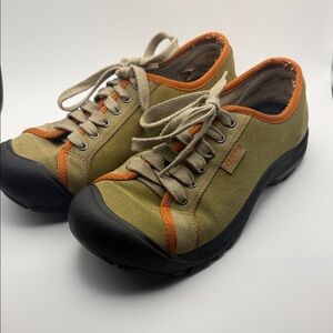 Keen Women's Olive and Orange Sneakers